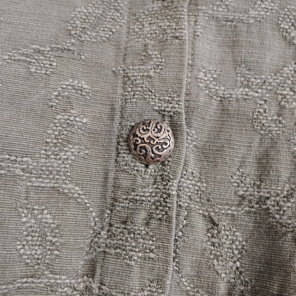 Mark & Mazie Green‎ Shacket Womens M Velvet Corduroy Lagenlook Woodland Fairy